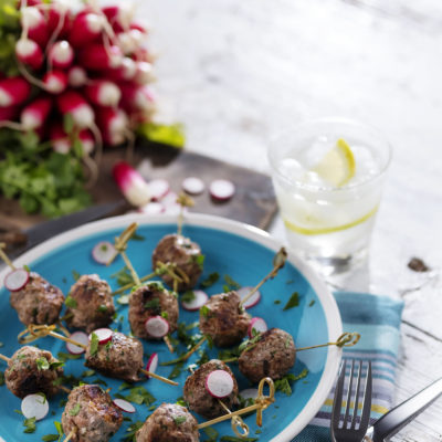 Brochettes de boulettes de viande